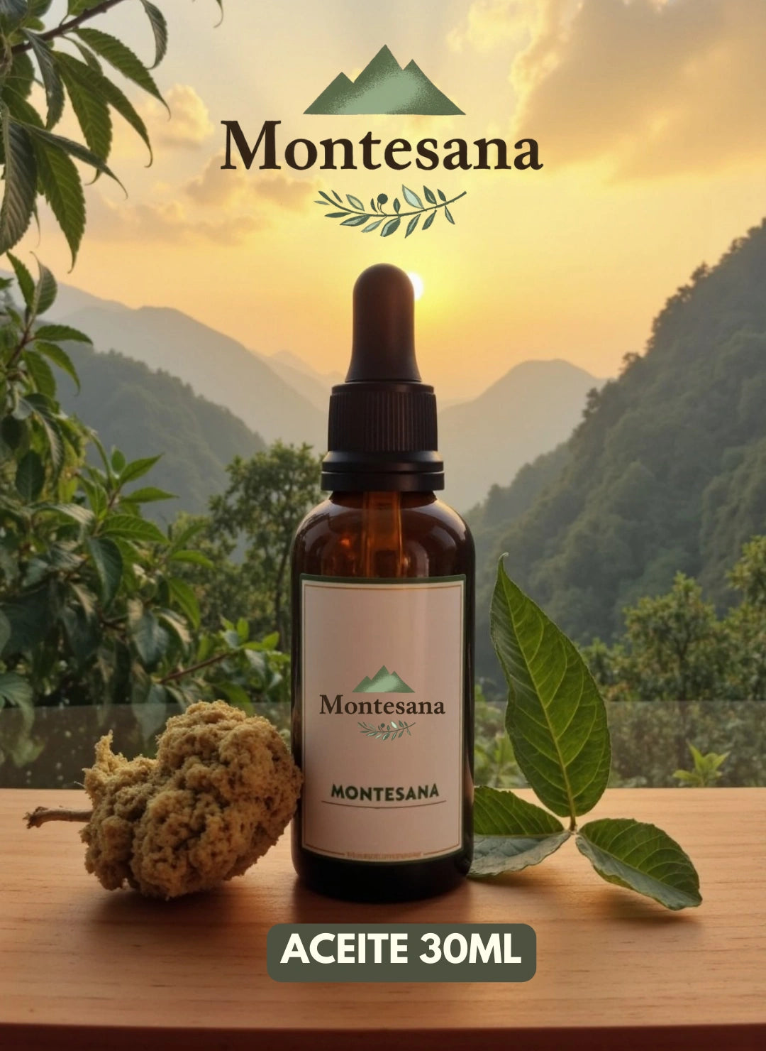 Aceite y ungüento Montesana — Alivio natural desde lo más alto