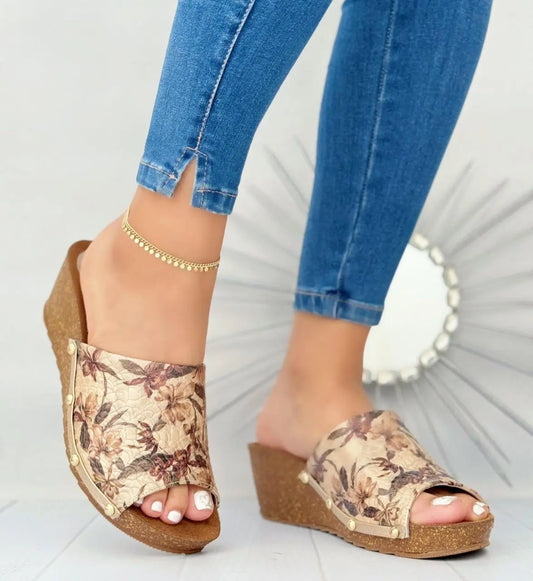 Sandalias ortopédicas de cuero corcho – livianas y elegantes👣✨